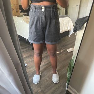 Zara High Waisted Paperbag Shorts